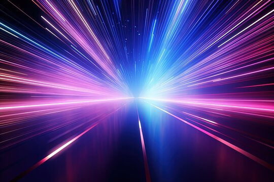 abstract futuristic background with pink blue glowing neon moving high speed wave lines and bokeh lights. Data transfer concept Fantastic wallpaper