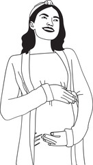 Pregnant Woman Outline