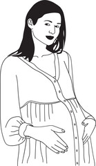 Pregnant Woman Outline