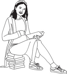 Pregnant Woman Outline