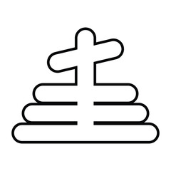 Stacking toy, stacking rings, pyramid stack icon