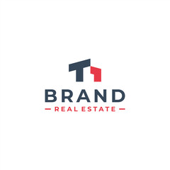 initial letter t real estate logo