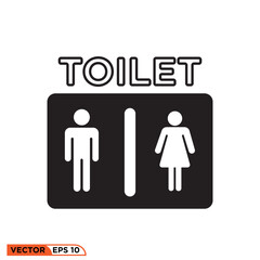 Toilet man and woman icon design vector graphic of template, sign and symbol  