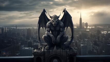 Gargoyle created with Generative AI technology