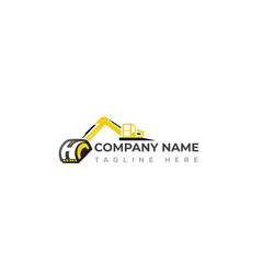 Excavator  vector logo perfect for industry shiping or logistic company