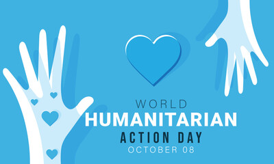 Humanitarian Action day. background, banner, card, poster, template. Vector illustration.