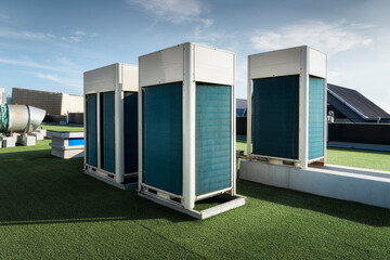 Modern commercial air conditioner outdoor unit