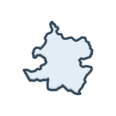 Color illustration icon for madrid