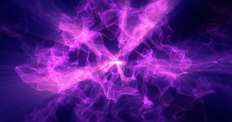 Abstract purple energy magical waves glowing background
