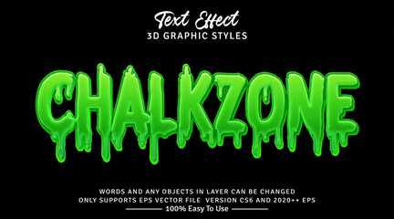 Chalkzone Realistic Slime Letters Editable Text Effect