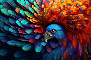 Fototapeta premium An image of a colourful bird - Generative AI