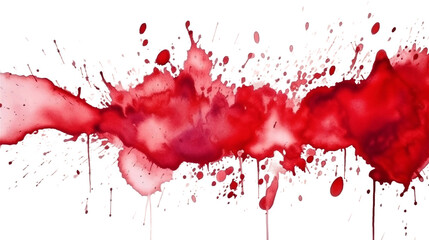 Blood stains on white background, stains of red paint - obrazy, fototapety, plakaty