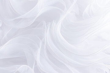 Abstract snow-white background of silk ruffles of white fabric. Delicate background. The concept of...