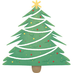 Christmas tree decorations in winter 