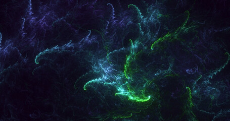 3D rendering abstract fractal light background
