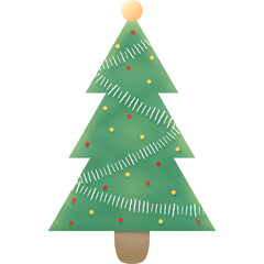 Christmas tree decorations in winter 
