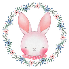 easter bunny with easter eggs