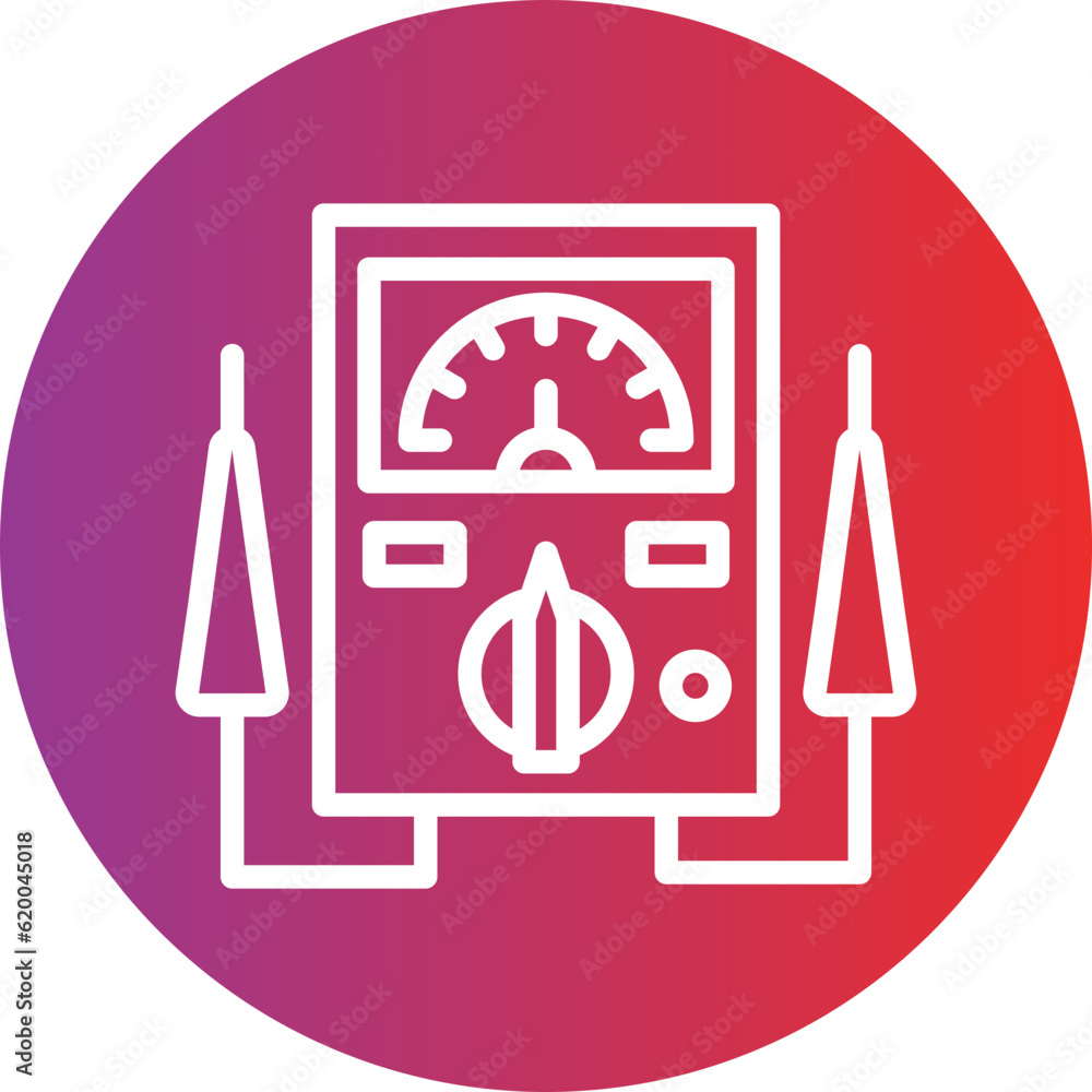 Poster vector design voltmeter icon style
