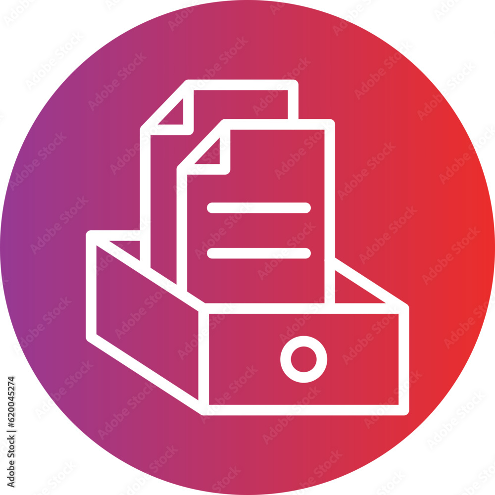 Poster vector design archive icon style