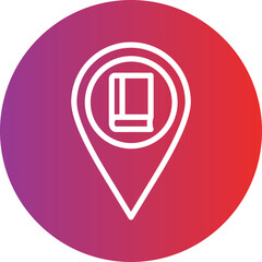 Vector Design Library Location Icon Style