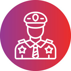 Vector Design Officer Icon Style