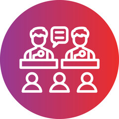 Vector Design Debate Icon Style