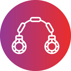 Vector Design Handcuffs Icon Style