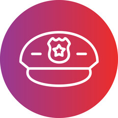 Vector Design Police Hat Icon Style