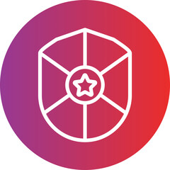 Vector Design Police Shield Icon Style