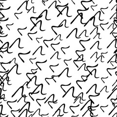 Seamless pattern with sketch squiggle