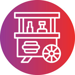 Vector Design Hot Dog Stall Icon Style