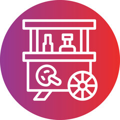 Vector Design Toffee Apple Stall Icon Style