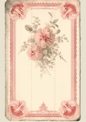 Blank Junk Journal wallpaper Neutral vintage border white background