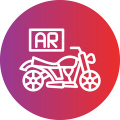 Vector Design Ar Motorbike Riding Icon Style