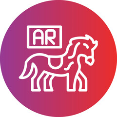 Vector Design Ar Horse Riding Icon Style