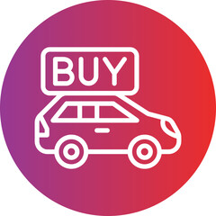 Vector Design Buy a Car Icon Style