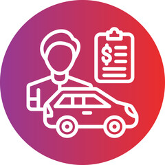 Fototapeta premium Vector Design Car Salesman Icon Style