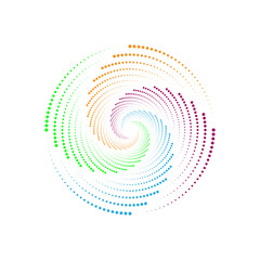 Abstract swirl with different colors