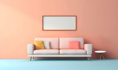 modern interior with sofa
