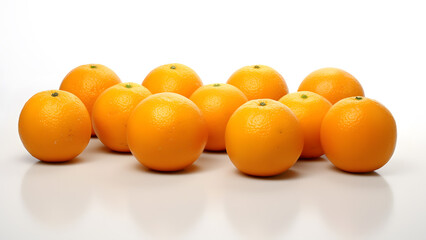 bunch of oranges on white background