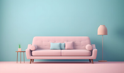 modern living room with sofa