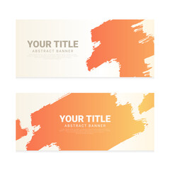 Colorful abstract banner with brush strokes template vector