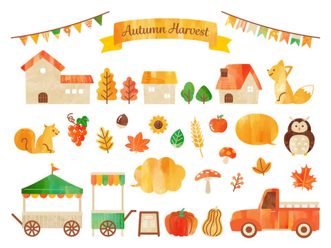  simple illustration of autumn harvest