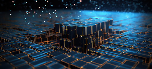 Digital society, DX, Iot, digital data transaction network in society concept. Hand edited generative AI.