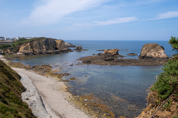 Fototapeta na wymiar Beach of Represas in Tapia de Casariego, Asturias, Spain. Cantab