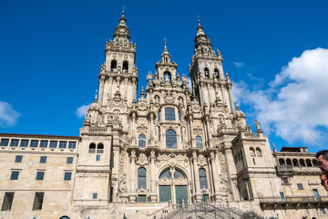 Fototapeta na wymiar Cathedral of Santiago de Compostela, La Coruna, Galicia, Spain. 