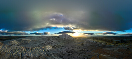 Dramatic Sunset over Ingleborough , North Yorkshire