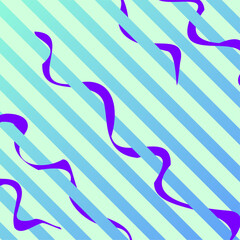 Gradient Blue Gradient Striped Lines Texture Background with Purple Spinning Threads