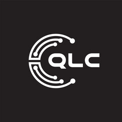 QLC letter technology logo design on black background. QLC creative initials letter IT logo concept. QLC letter design.	

