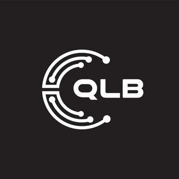 QLB letter technology logo design on black background. QLB creative initials letter IT logo concept. QLB letter design.	
